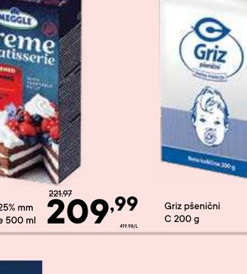 Šlag krem blini 25% mm Creme Patisserie 500 ml