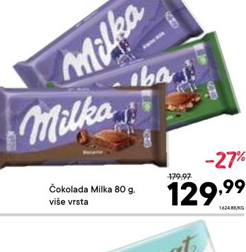 Čokolada Milka 80 g. više vrsta
