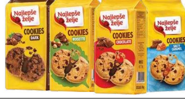 Keks Cookies 145 g. više vrsta