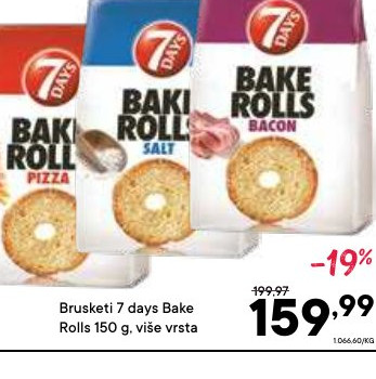 Brusketi 7 days Bake Rolls 150 g.