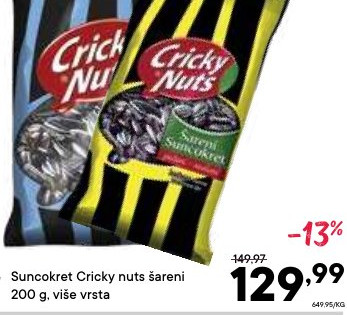 Suncokret Cracky nuts šareni 200 g.
