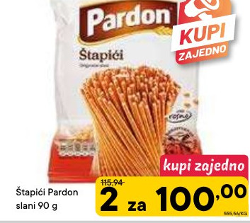 Štapći Pardon slani 90 g