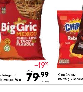 Štapći integralni Bic gric mexico 70 g