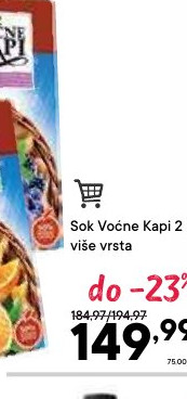 Sok Voćne Kapi 2 l