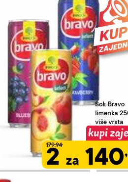 Sok Bravo limenka 250 ml