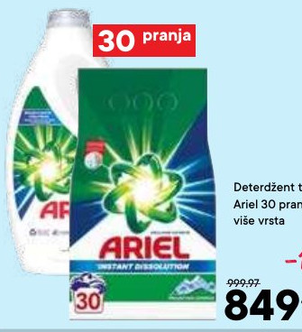 Ariel 30 pranja deterdžent