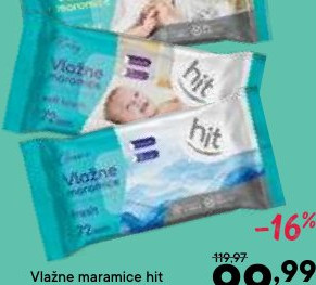 Vlažne maramice hit 72 komada, više vrsta