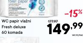 WC paper vlažni Fresh deluxe 60 komada