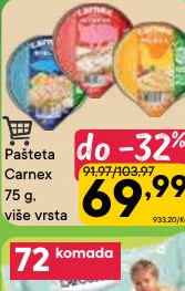 Pašteta Carnex 75 g, više vrsta