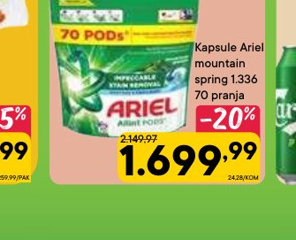 Kapsule Ariel mountain spring 70 pranja