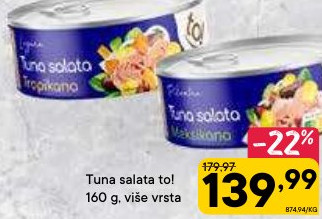 Tuna salata tol 150 g više vrsta