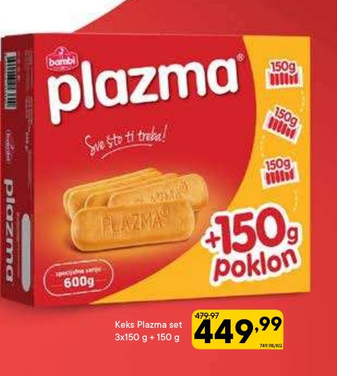 Keks Plazma set 3x150 g + 150 g poklon