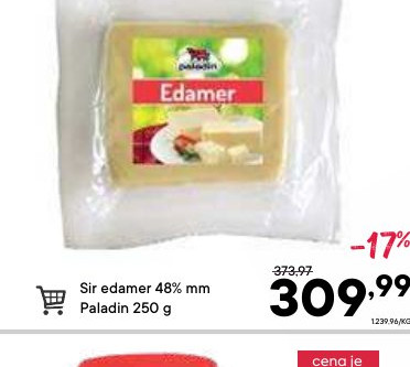 Sir edamer 48% mm Paladin 250 g