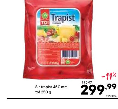 Sir trapist 45% mm tol 250 g