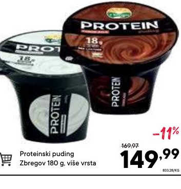 Proteinski puding Zbregov 180 g, više vrsta