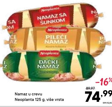 Namaz u crevu Neoplanta 125 g, više vrsta