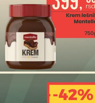 Krem lešnik Montela