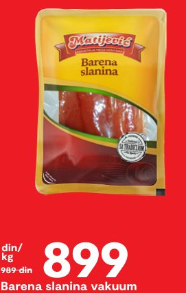 Barena slanina vakuum