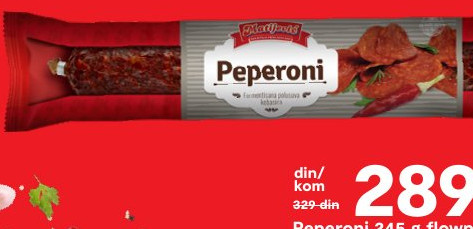 Peperoni 245 g flowpack