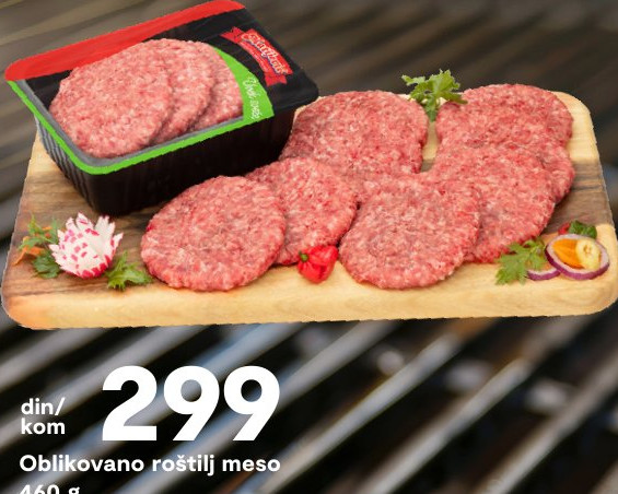 Oblikovano roštilj meso 460 g