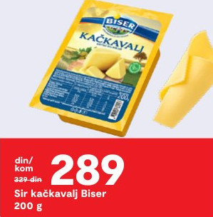 Sir kačkavalj Biser 200 g