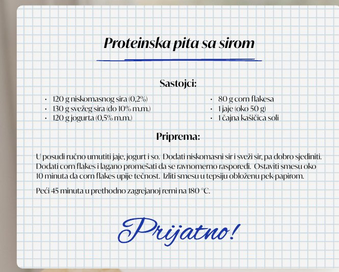 Proteinska pita sa sirom