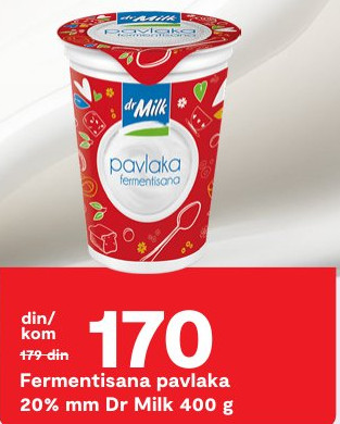 Fermentisana pavlaka 20% mm Dr Milk 400 g