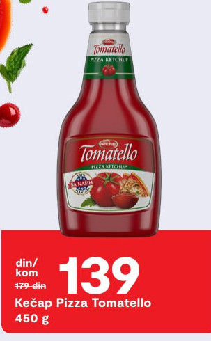 Kečap Pizza Tomatello 450 g