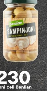 Šampinjoni celi Benlian 340 g