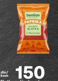 Slatka začinska mlevena paprika iz Martonoša Benlian, 50 g