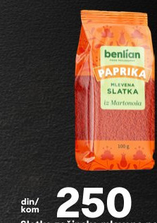 Slatka začinska mlevena paprika iz Martonoša Benlian, 100 g