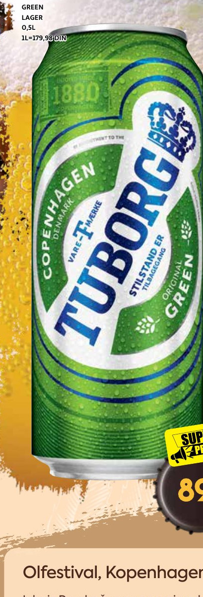 TUBORG GREEN LAGER 0,5L