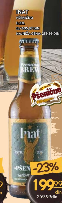 INAT PSENIČNO 0,33L