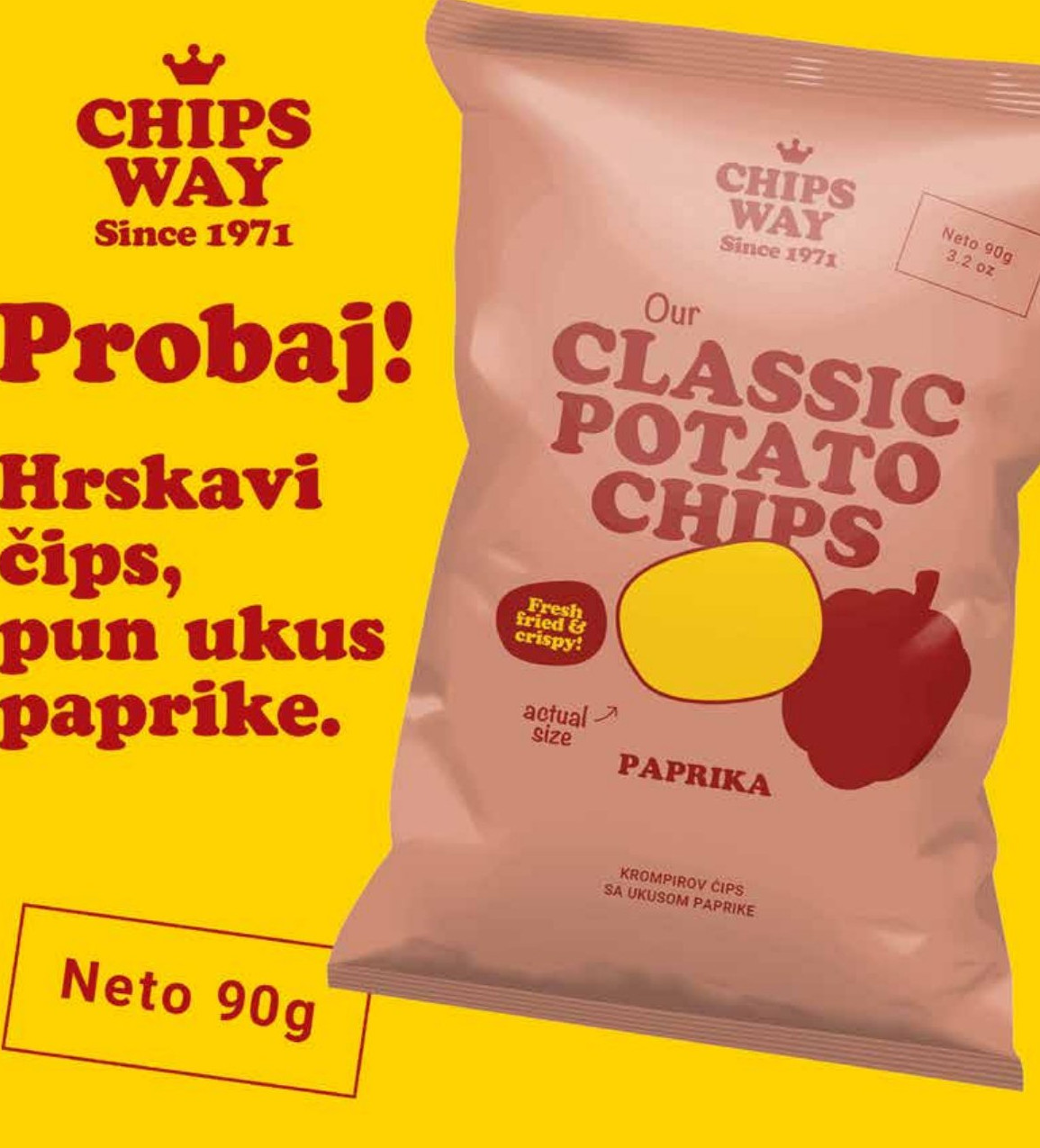 CHIPS WAY Classic Potato Chips Paprika