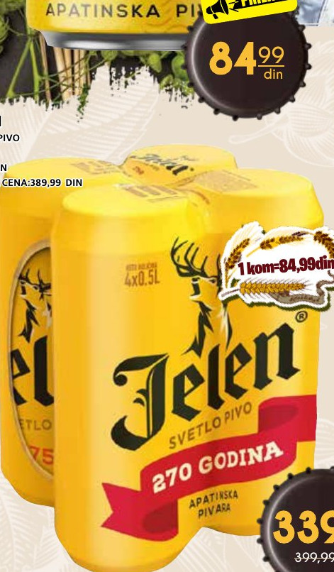 Jelen Svetlo Pivo 4x0.5L