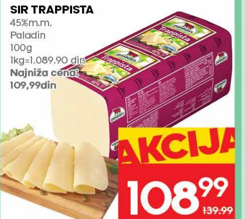 SIR TRAPPISTA 45%m.m. Paladin 100g