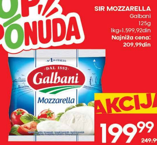 SIR MOZZARELLA Galbani 125g