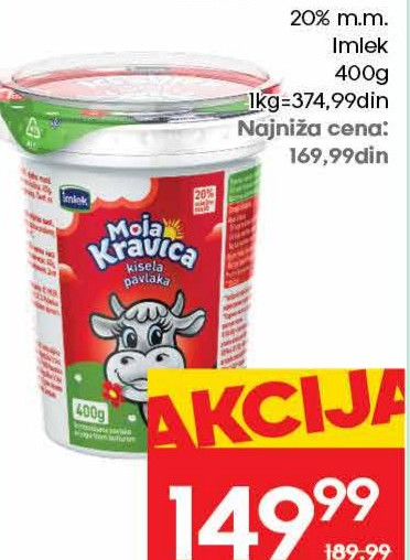 MOJA KRAVICA KISELA PAVLAKA