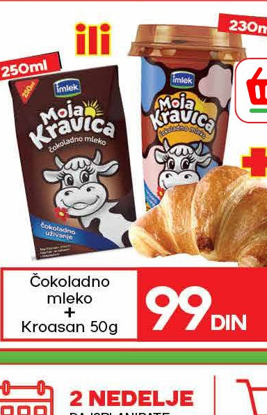 Čokoladno mleko + Kroasan 50g
