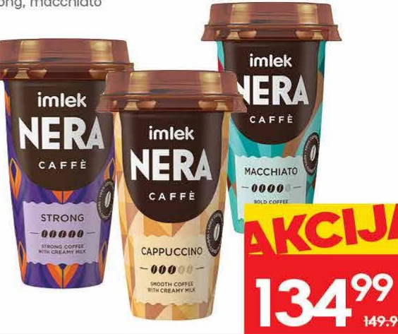 NAPITAK NERA CAFFÉ cappuccino, strong, macchiato 230ml