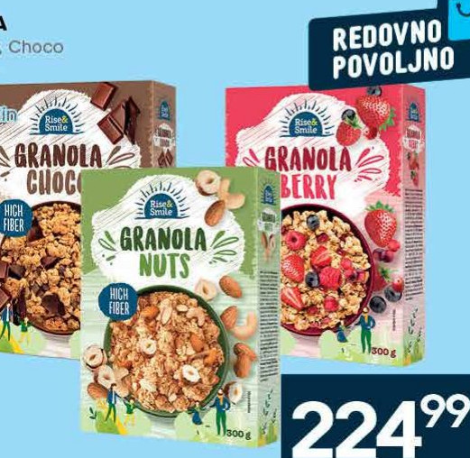 GRANOLA Nuts, Berry, Choco Rise&Smile 300g