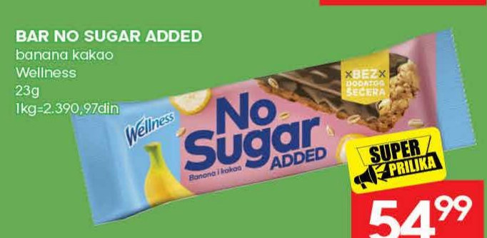 BAR NO SUGAR ADDED banana kakao Wellness