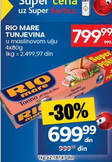 RIO MARE TUNJEVINA u maslinovom ulju