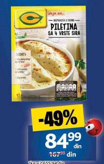PILETIMA SA 4 VRSTE SIRA
