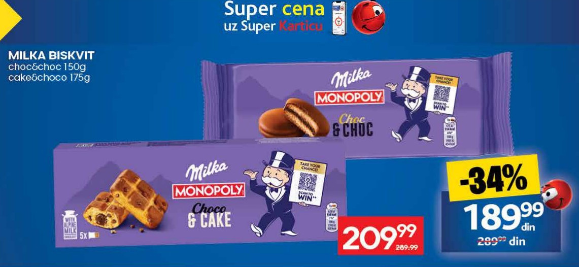 MILKA BISKVIT chocochoc 150g cakeochoco 175g