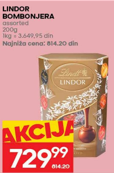 LINDOR BOMBONJERA assorted 200g