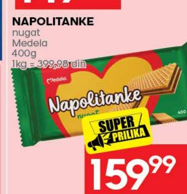 NAPOLITANKE nugat Medela 400g