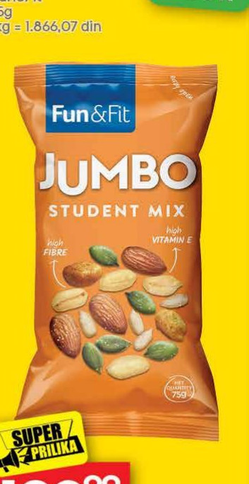 JUMBO STUDENT MIX Fun&fit 75g