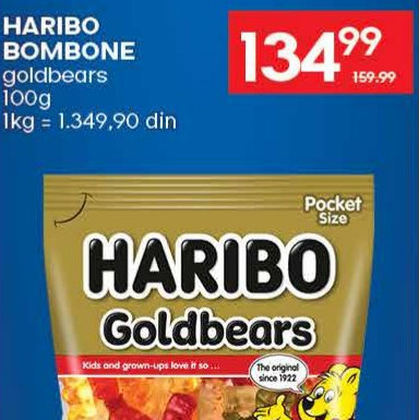 HARIBO BOMBONE goldbears 100g