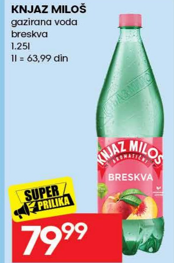 KNJAZ MILOŠ gazirana voda breskva